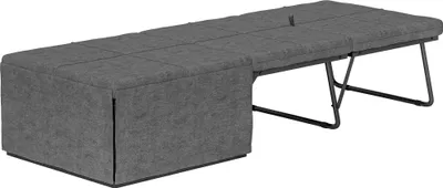 Produktbild von Klappbett mit Matratze und Schutzabdeckung, Grau, 190 x 69 x 38,5 cm
