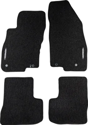 Produktbild von Velours Fußmatten für Fiat Grande Punto 2005-2012 Autoteppich Schwarz 4 tlg