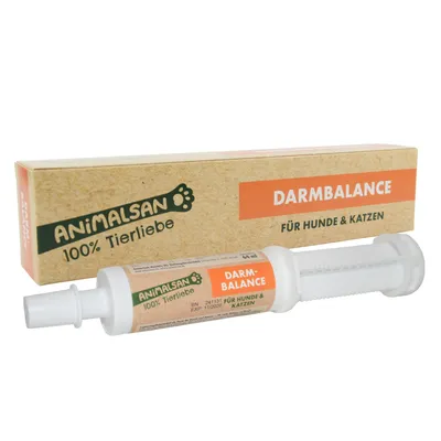 Produktbild von Animalsan DarmBalance 64ml – vegane Paste für Hunde & Katzen zur Unterstützung der Verdauung, mit Pro- & Präbiotika, Pektin, Kaolin & Glutaminpeptid