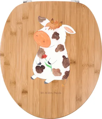 Produktbild von Mr. & Mrs. Panda Klo-Deckel Kuh - Transparent - Geschenk, WC-Sitz, Toilettendeckel, Klodeckel, Spruch, klo deckel, Klobrille, WC Sitz, Hof, Milch, Kühe, Magie, Bauernhof