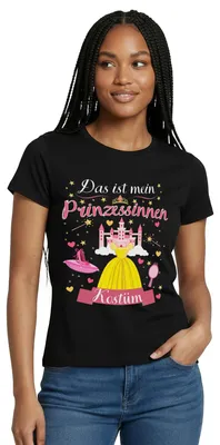 Produktbild von Spreadshirt Das Ist Mein Prinzessinnen Kostüm Karneval Frauen T-Shirt, S, Schwarz