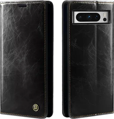 Produktbild von Handyhülle für Google Pixel 8 Pro Kunstleder Flip Cover Hülle RFID Schutz Case Kartenfach Farbe: Schwarz