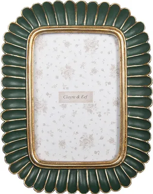 Produktbild von Clayre & Eef Bilderrahmen 10x15 cm Grün Kunststoff