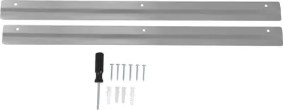 Produktbild von Küchenaufbewahrung - Hängendes Gewürzregal - 2er-Set - Edelstahl - 76 cm - Für Gewürze, Besteck, Teller - Silber