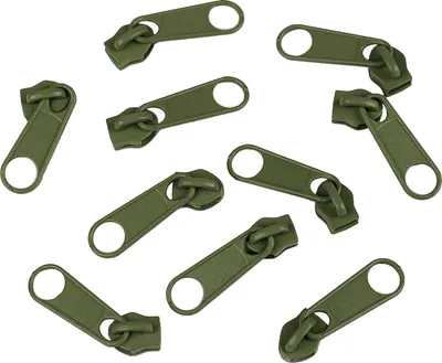 10 Reißverschluss Zipper für Endlosreißverschluss, 3mm, army green