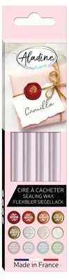 Produktbild von Aladine Siegelwachs Set - 4 Stück violett Pastell für kreative Projekte
