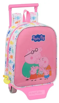 Produktbild von Safta Peppa Pig Mini 6l 22x27x10 Cm Rucksack Mit Rollen Rosa Kinder Rosa One Size