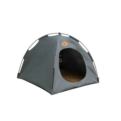 Produktbild von Zelt,Faltbares Haustierzelt,für Hunde, Katzen,48*48*42cm,schneller Aufbau,Bietet Platz für ein Kätzchen mit 15 Katzen,Grau