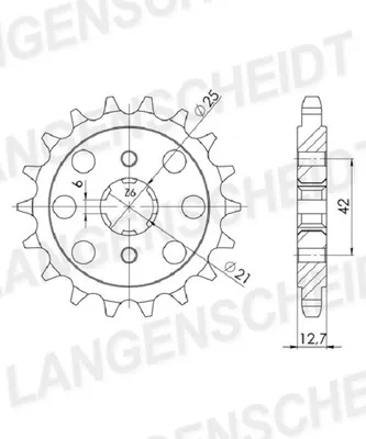 Produktbild von Ritzel Supersprox 530 - 18Z CST-288:18|grobverzahnt 21,0/25,0