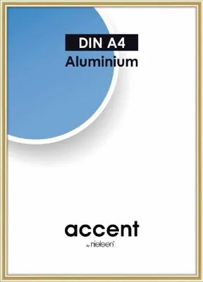 Zdjęcie produktu dla Rama obrazu Nielsen, złota, aluminiowa, format A4 (21x29,7 cm), pionowy i poziomy