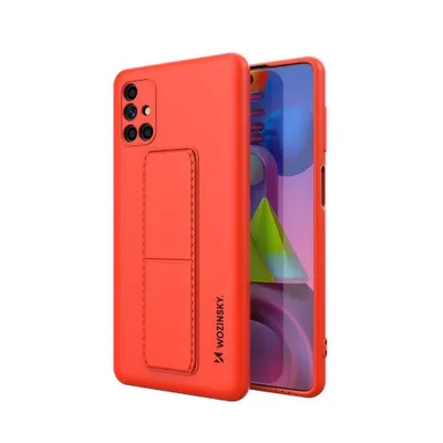 Produktbild von Wozinsky Kickstand Case Silikonhülle mit Ständer für Samsung Galaxy M51 rot