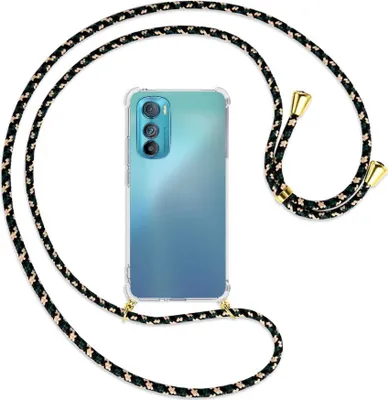 Produktbild von Handykette Backcover-Schutzhülle mit Band (Metall goldfarben) für Motorola Edge 30 5G - camouflage
