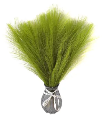 Image de Décoration en fausse herbe de pampa, 20 pièces, vert, 43-45 cm, polyester