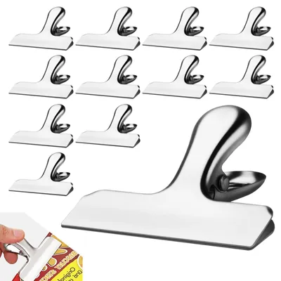Productafbeelding van Set van 12 RVS Sluitclips voor Voedselverpakking