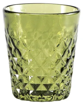 Immagine prodotto di Zafferano Tumbler Balloton Verde Mela Set 6 Bicchieri in Vetro Soffiato a Mano con Texture a Rilievo Artigianale Elegante e Resistente 35cl