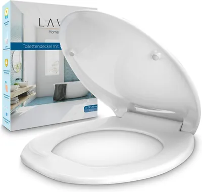 Image de Siège de WC Lavur en thermodurcissable avec abattant à fermeture automatique jusqu'à 250 kg, universel