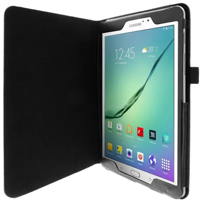 Obrázek produktu pro Avizar, obal z umělé kůže, ochranný flipový kryt pro tablet Samsung Galaxy Tab S2 9,7'', černý