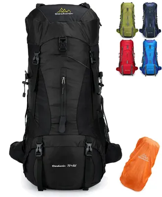 Image de Sac à dos 70+5L grande capacité - léger 1,36 kg - imperméable - multifonctionnel - 11 poches
