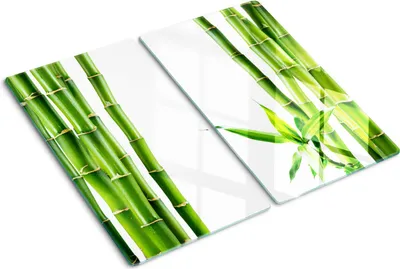 Imagen del producto de Cubierta para placa de cocina – Cubierta para placa de inducción – Placa de protección de vidrio – 2x30x52 cm – Placas de protección de vidrio para cocina – Vidrio templado – Bambú