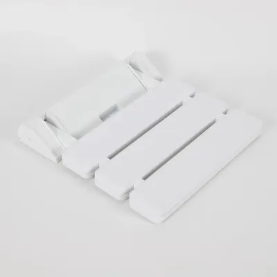 Produktbild von Wandmontierter Duschsitz - Klappbarer Badstuhl - Aluminiumlegierung - Max. 130 kg Tragkraft - Faltwinkel 90° - Ohne Beine -