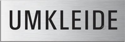 Produktbild von Schild - Umkleide  | Türschild 240 x 80 mm Aluminium selbstklebend