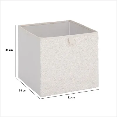 Obrázok produktu pre Textilný box MIX N'MODUL, 31 × 31 × 31 cm, biely kôš