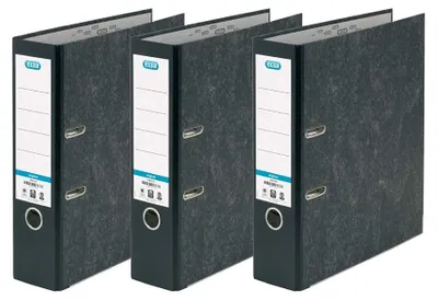 Produktbild von Elba Aktenordner, A4, Papier auf Karton, Schwarz, 3 Stück 3 Stück