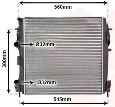 Image de Radiateur moteur de VAN Wezel (43002309) Echangeur de chaleur Refroidissement Radiateur moteur