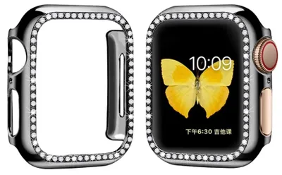 Produktbild von Strap-it Apple Watch Diamond PC Hardcase (Schwarz)