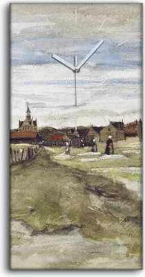 Produktbild von Leinwand Wanduhr Wandkunst Uhr Geräuschlos Kunstdruck 30x60 Bleichgrund - weiße Hände