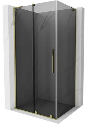 Obrázek produktu pro Mexen Velar L sprchový kout posuvný 90 x 75 cm, grafit, zlatý - 871-090-075-43-50