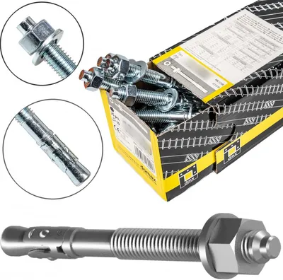 Produktbild von Bolzenanker M8x90 mm aus verzinktem Stahl für Beton Schwerlastanker 50 Stück