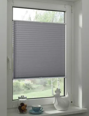Produktbild von Gardinia EASYFIX Plissee Greta steingrau 80 x 130 cm