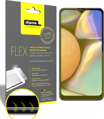 Produktbild von 2x Schutzfolie für Samsung Galaxy A10s Folie, 100% Displayabdeckung, dipos Flex