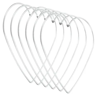 6 Herz-Metallringe für Traumfänger, DIY Makramee, silber