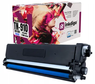 Produktbild von Inkdigo Toner TN910C für Brother HL-L9310CDW, HL-L9310CDWT, HL-L9310CDWTT, MFC-L9570CDW – Cyan, 9000 Seiten,
