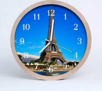 Produktbild von Holzuhr 20fi cm wanduhr - Eiffel Tower City