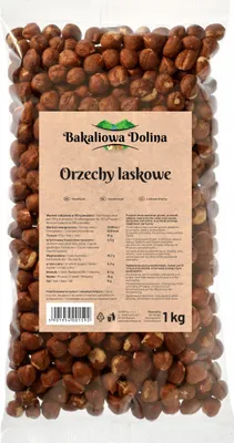 Zdjęcie produktu dla Orzechy laskowe 1 KG - Całe ziarna - Łuskane - Naturalne - Idealny składnik wypieków - Zdrowa przekąska - Wysoka zawartość błonnika