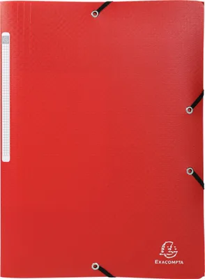 Immagine prodotto di 50x Exacompta Cartella raccoglitrice Opak 55085E A4 PP Elastico 3 lembi rosso