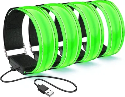 Produktbild von flintronic LED Armband, Reflective LED Leuchtarmband mit USB, Led Armbänder Leuchtband, Sicherheits Licht, Unisex für Nachtlauf, Joggen und Outdoor Sports
