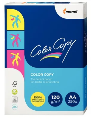 Kopierpapier Color Copy, DIN A4, 120g/qm, weiß, Weißegrad 161 CIE, Packung à 250 Blatt