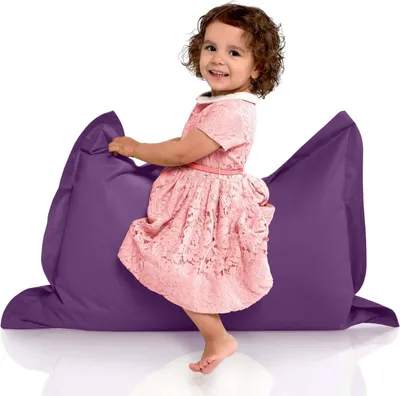 Produktbild von Green Bean® Kinder-Sitzsack 70x100cm mit 70 Liter EPS Perlen Füllung - Indoor & Outdoor - Lila