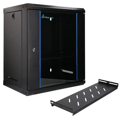 Produktbild von Extralink  19" Netzwerkschrank Serverschrank 12U 530x400mm Wandmontage + Fachboden