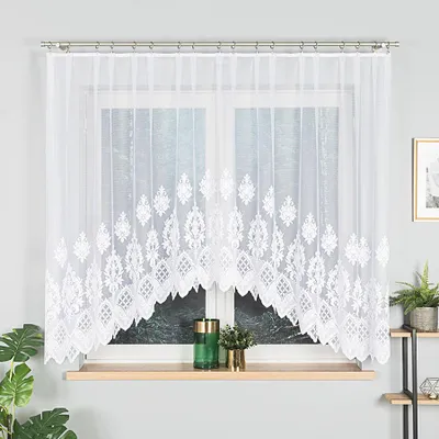 Obrázek produktu pro Dekorační oblouková krátká záclona na žabky LUDMILA 160 bílá 300x160 cm MyBestHome