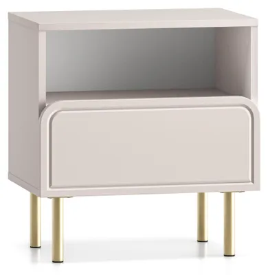 Produktbild von Selsey Loppa – Nachttisch mit Schublade und Fach, Kaschmirbeige, 50 cm