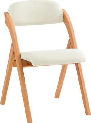 Produktbild von SoBuy FST92-W Skladacia stolička Kuchynská stolička s čalúneným sedadlom a operadlom biela WHT cca: 47x77x60cm