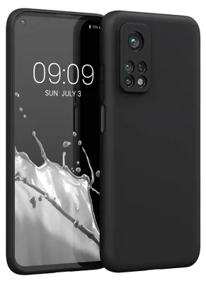Produktbild von kwmobile Handyhülle für Xiaomi Mi 10T / Mi 10T Pro Hülle - TPU Case - Kabelloses Laden - Schutzhülle Cover in Schwarz matt
