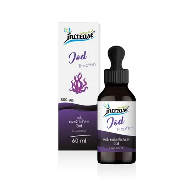 Produktbild von Liposomale Jod Tropfen hochdosiert - (15.000µg Jod pro Packung) 500µg Jod pro Tagesdosis - MCT Öl - Hohe Bioverfügbarkeit