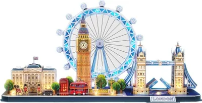 Obrázok produktu pre CubicFun City Line London LED, 107 kusov, Budovy, 10 rok / roky