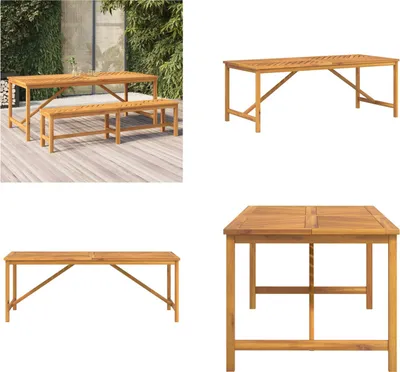 Image de vidaXL Table de jardin 200x90x74 cm Bois massif Acacia - Table de jardin - Tables de jardin - Table - Table de jardin
